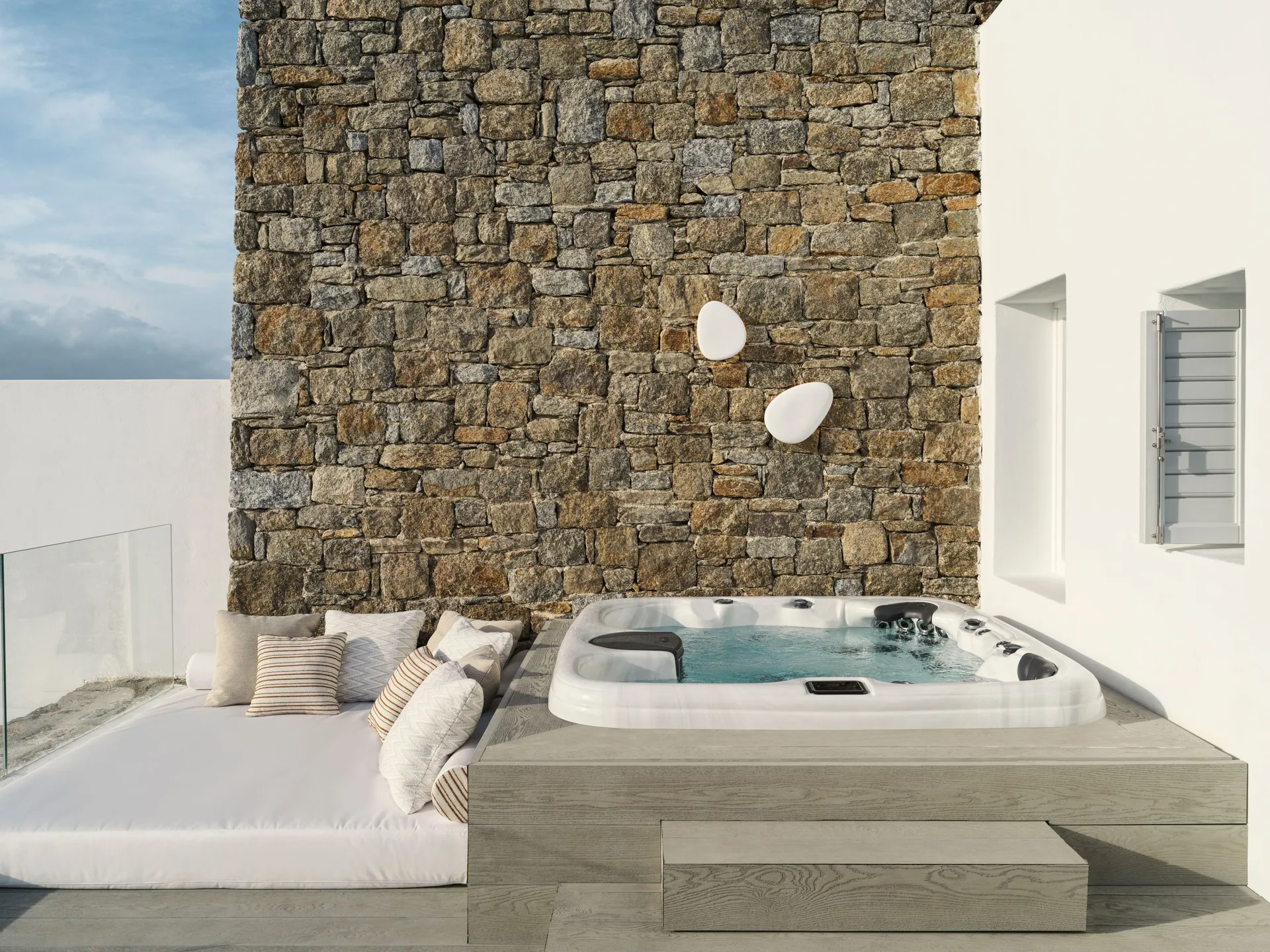 Myconian Deos - Delta Room with outdoor hotub & partial sea view gallery image